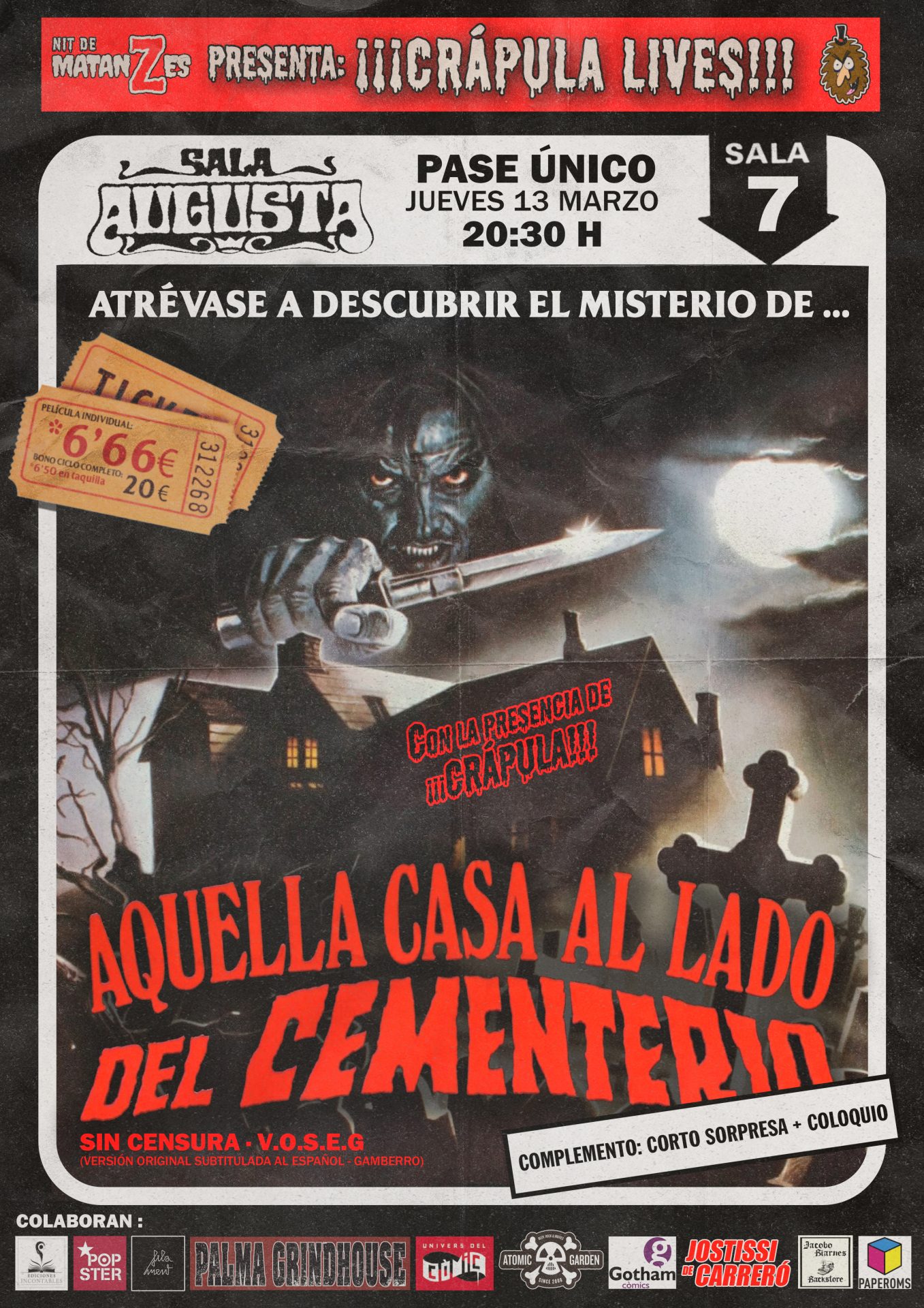 ¡CRÁPULA LIVES! AQUELLA CASA AL LADO DEL CEMENTERIO